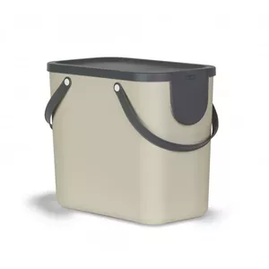 Rotho Albula 25 L rectangular storage/waste container, cappuccino, technopolymer, 25 L, 400×235×340 mm