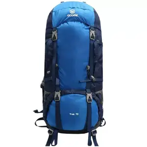 Acome Trek 70L Hiking Backpack Blue Lightweight Durable