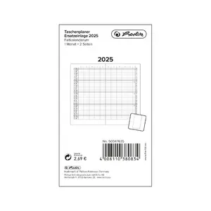 Kabatas kalendārs Herlitz 50047635 32 lapas Melns Balts