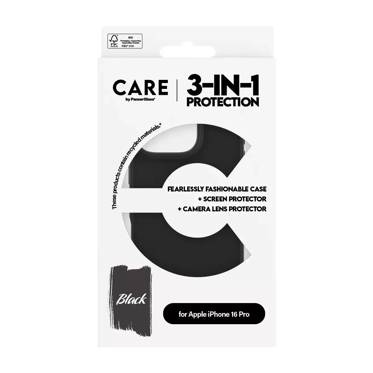 3-in-1 Bundle PanzerGlass CARE by Fashion iPhone 16 Pro Photo 3