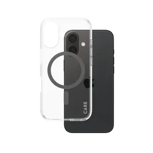 Чехол для смартфона PanzerGlass CARE Urban Combat Transparent Black MagSafe для Apple iPhone 16 термопластичный полиуретан