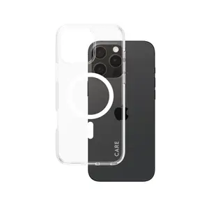 Прозрачный чехол-накладка PanzerGlass Urban Combat с белым MagSafe для Apple iPhone 16 Pro Max из термопластичного полиуретана