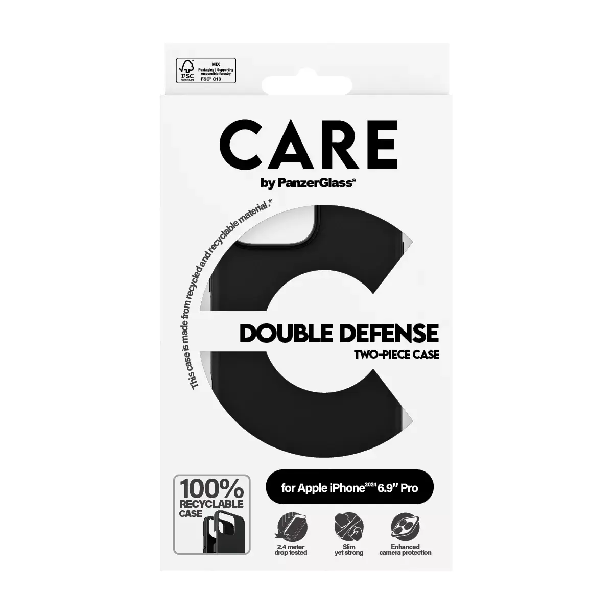 Чехол PanzerGlass CARE by ® Feature Case Double Defense Black Photo 3