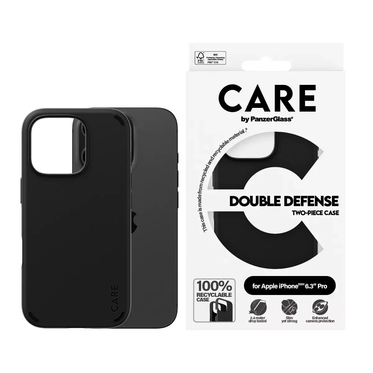 Cover PanzerGlass CARE by ® Feature Case Double Defense Black Photo 2