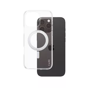 Vāks PanzerGlass CARE by Feature Case Transparent ar sudraba statīvu un MagSafe iPhone '24 6.9" Pro
