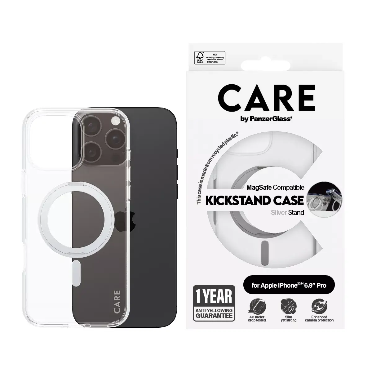 Vāks PanzerGlass CARE by Feature Case Transparent iPhone '24 6.9" Pro Photo 2