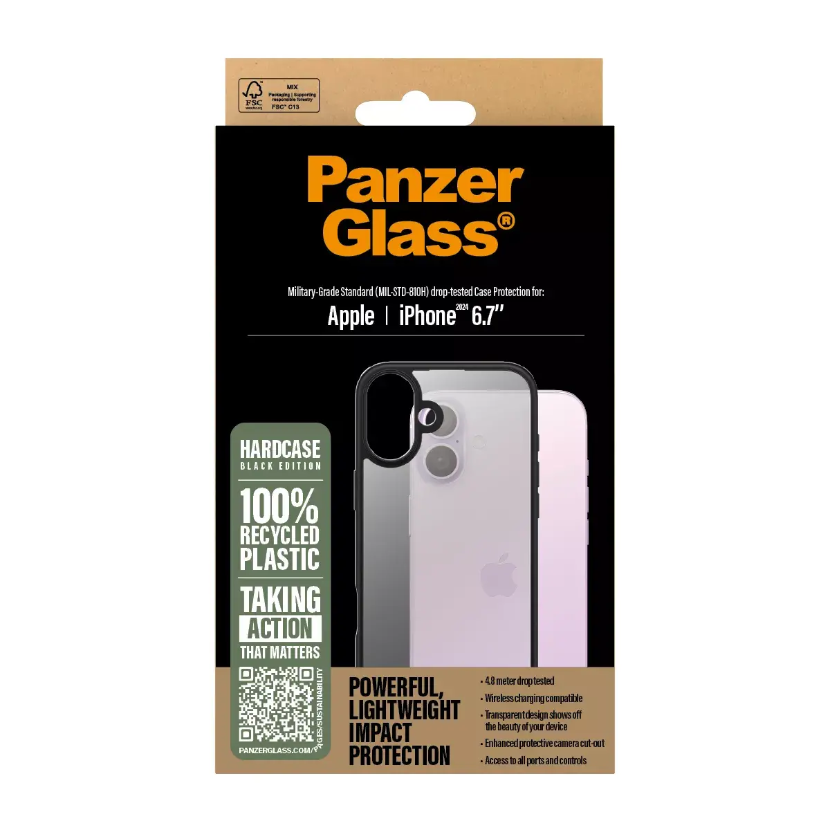 Чехол PanzerGlass HardCase Black iPhone '24 6.7" Photo 3