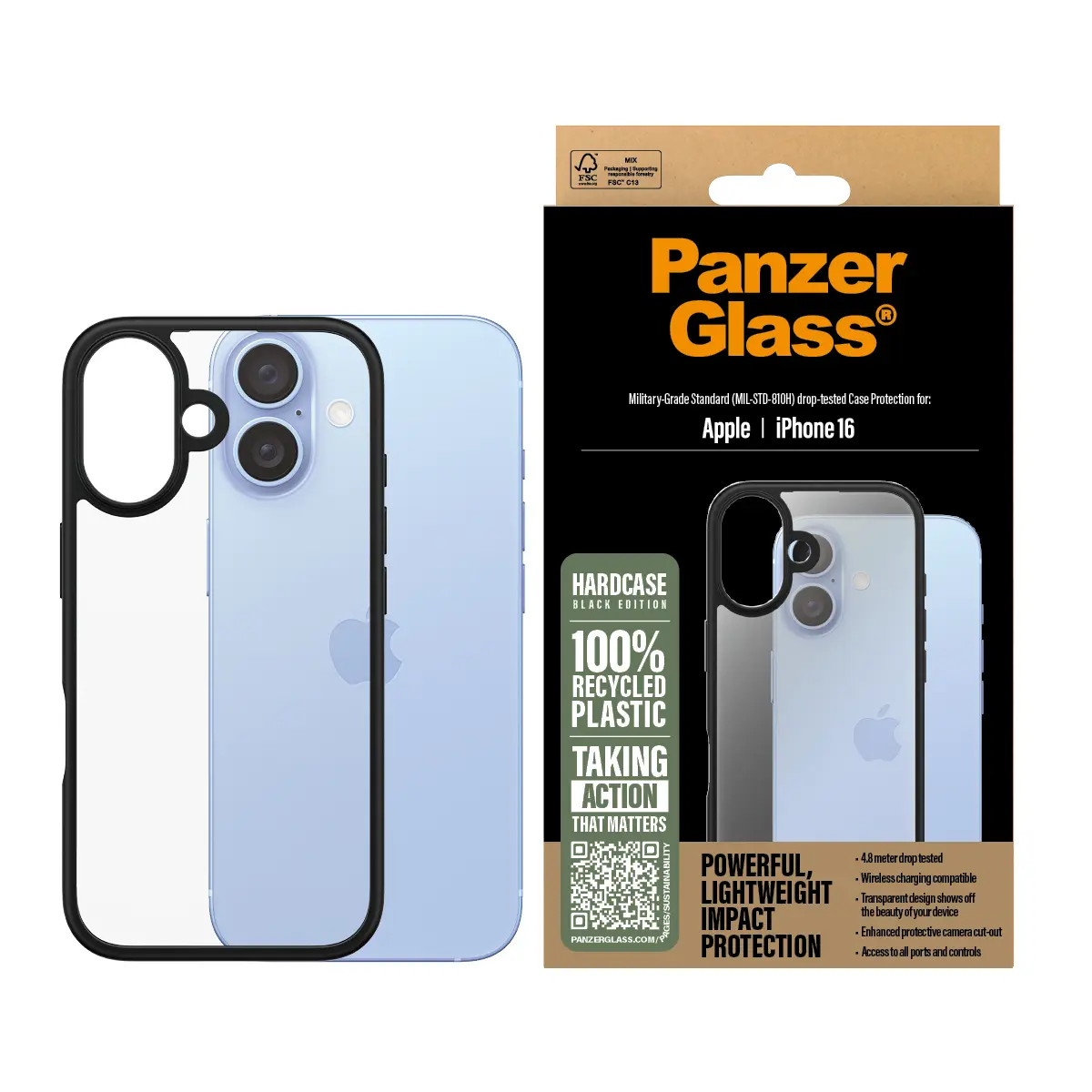 Прозрачный чехол PanzerGlass HardCase для iPhone 16 Photo 2
