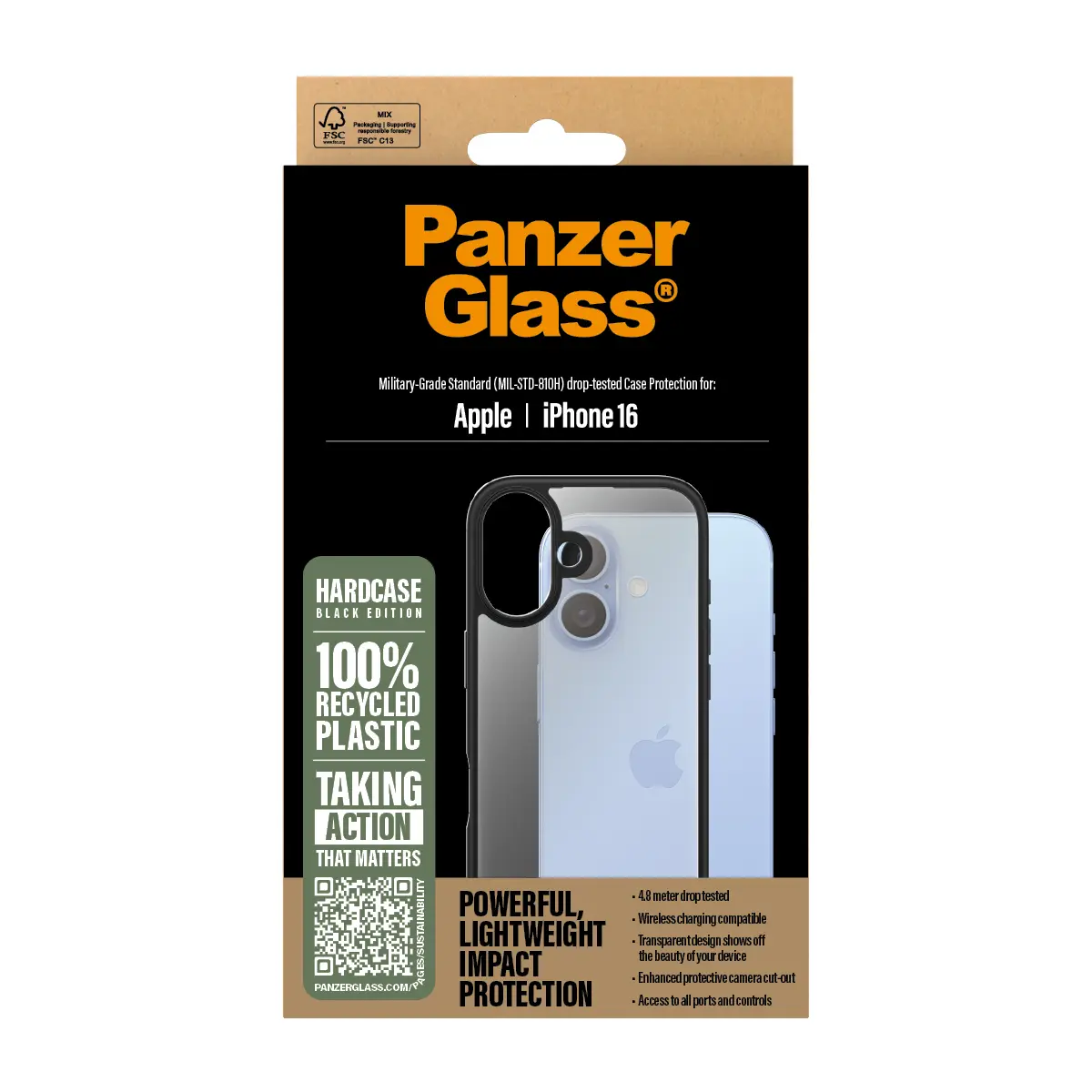 Прозрачный чехол PanzerGlass HardCase для iPhone 16 Photo 3