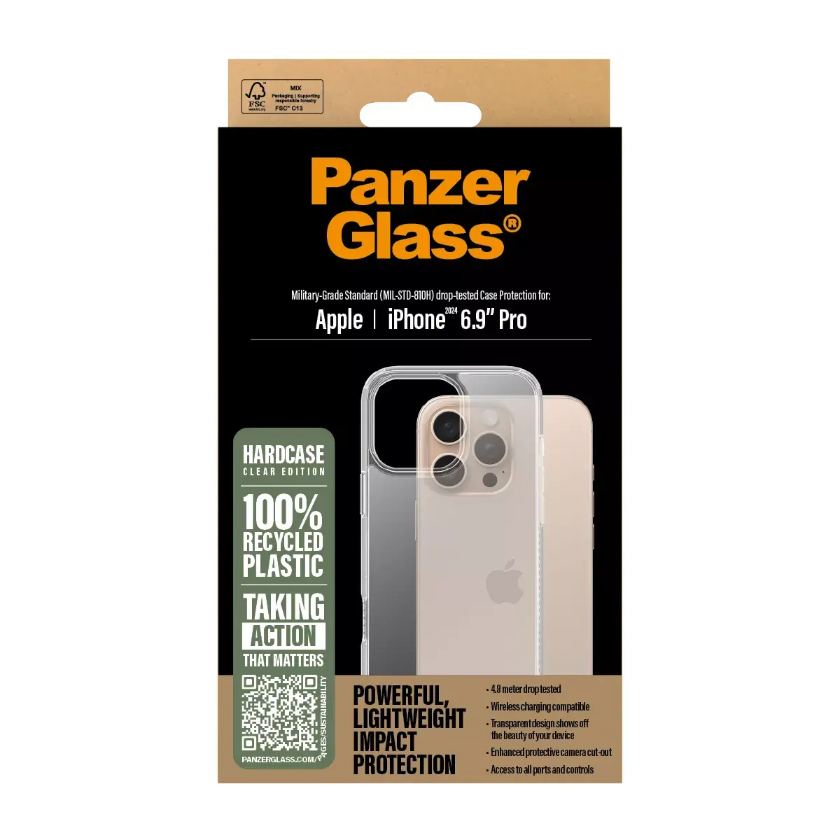 PanzerGlass HardCase прозрачный для iPhone 2024 6.9" Pro Photo 3