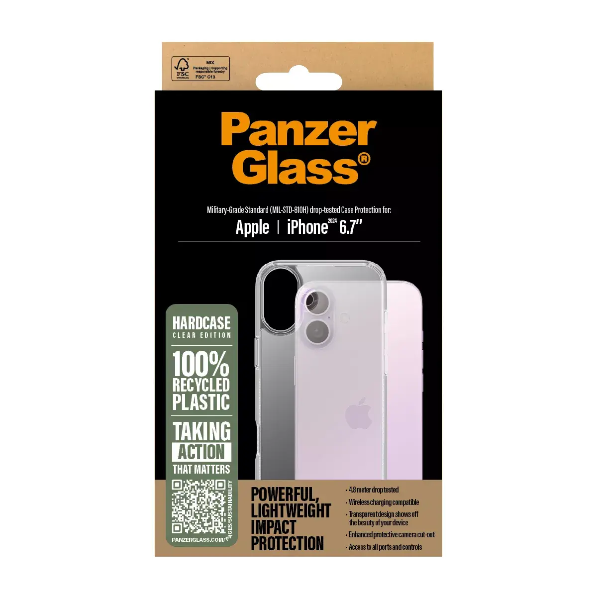 Cover PanzerGlass HardCase Transparent iPhone '24 6.7" Photo 3