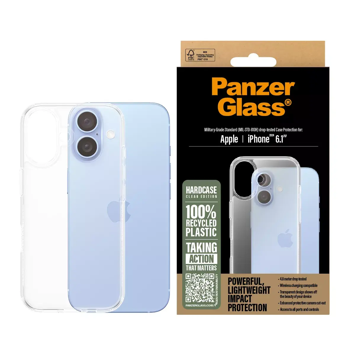 Cover PanzerGlass HardCase Transparent iPhone '24 6.1" Photo 2