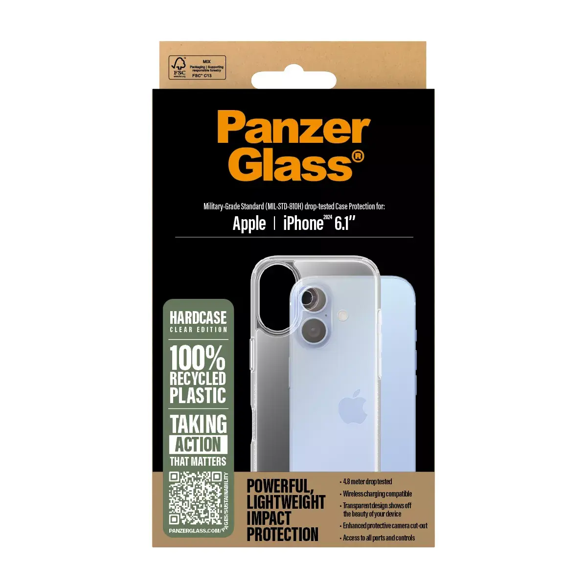 Cover PanzerGlass HardCase Transparent iPhone '24 6.1" Photo 3