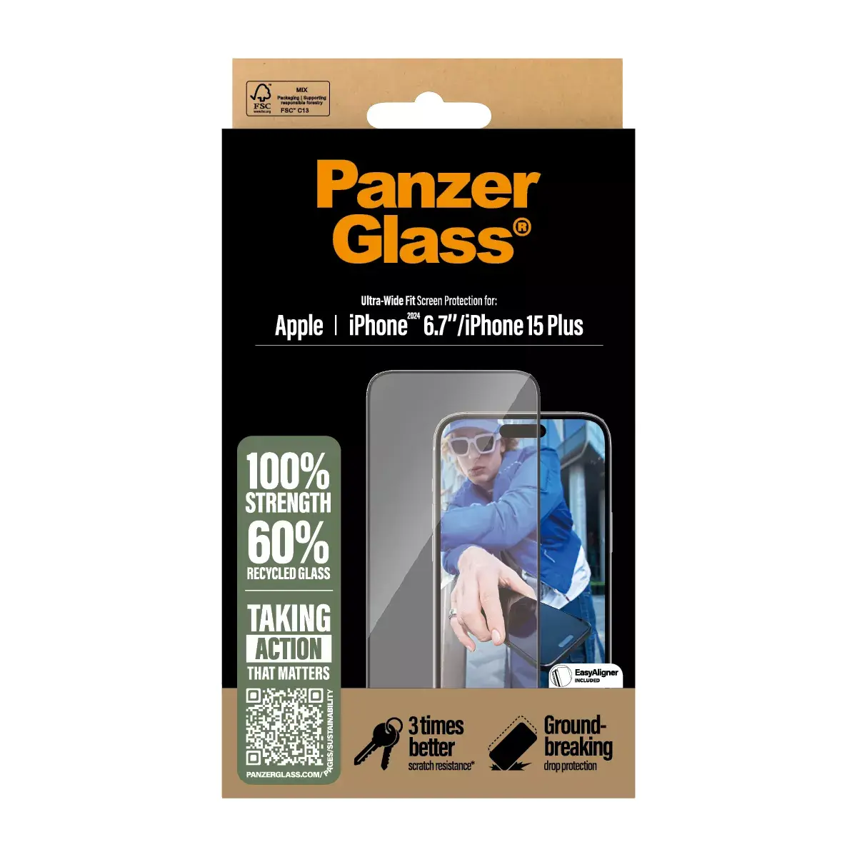 Ekrāna aizsargs PanzerGlass iPhone '24 6.7" 15 Plus Photo 3