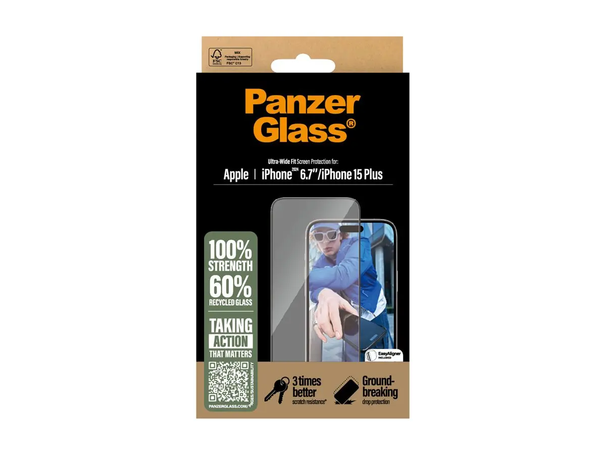 PanzerGlass Ultra-Wide Fit ekrāna aizsargs iPhone 16 Plus / 15 Plus Photo 6