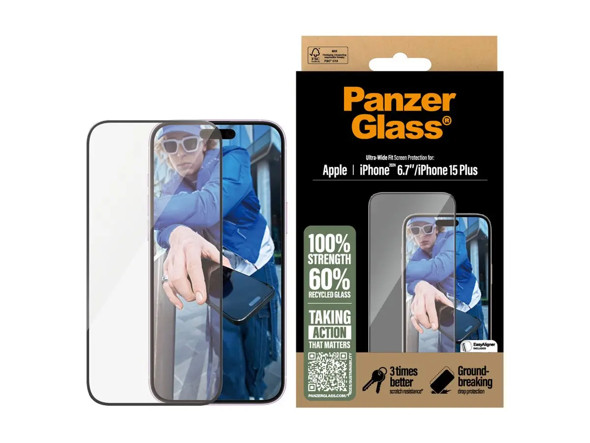 PanzerGlass Ultra-Wide Fit ekrāna aizsargs iPhone 16 Plus / 15 Plus Photo 8