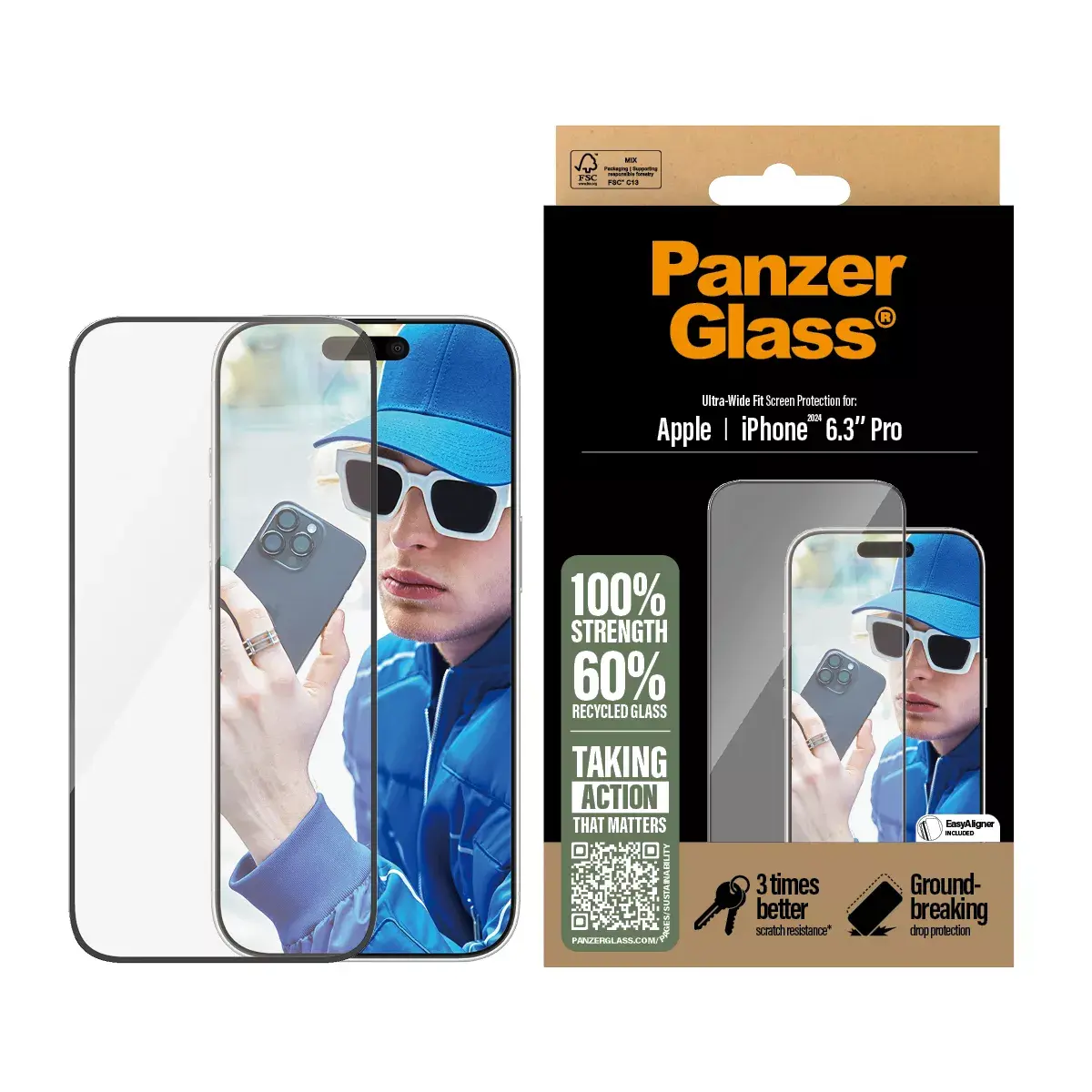 Ekrāna aizsargs PanzerGlass ® iPhone '24 6.3" Pro Photo 2