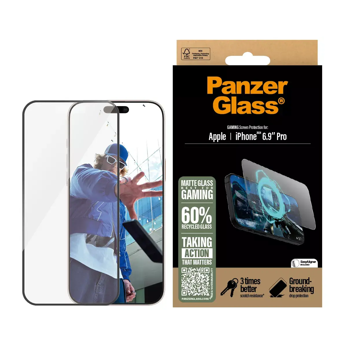 Spēļu ekrāna aizsargstikls PanzerGlass iPhone '24 6.9" Pro Photo 2