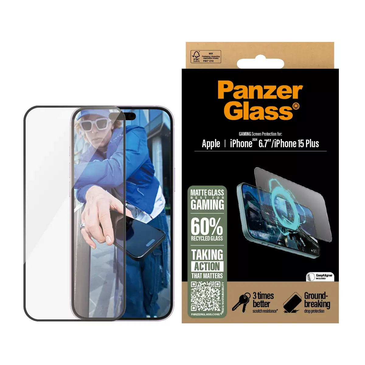Ekrāna aizsargs PanzerGlass Gaming iPhone '24 6.7" 15 Plus Photo 2