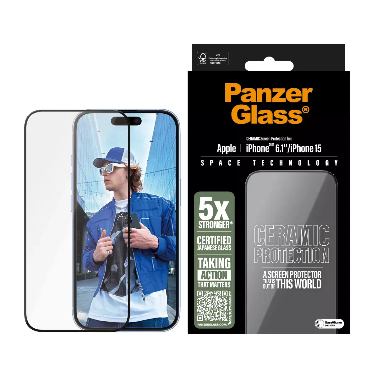 Защитное стекло PanzerGlass Ceramic iPhone 24 6.1" 15 Photo 2