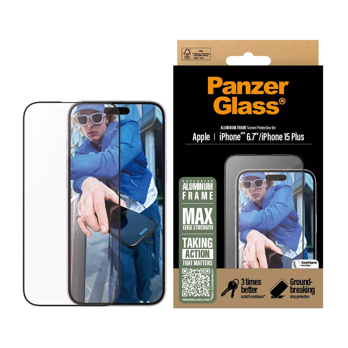 Защитное стекло PanzerGlass iPhone 16 Plus 15 Plus Photo 4