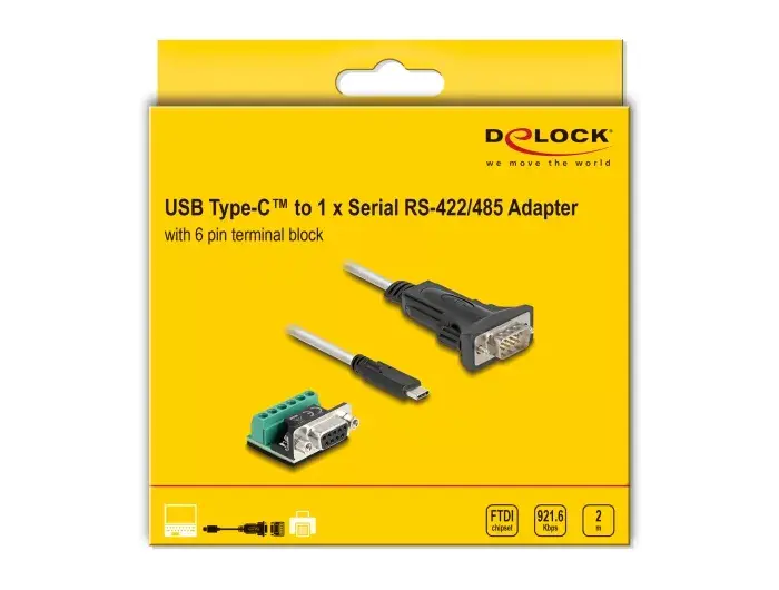 DeLOCK Adapteris USB 2.0 Type-C Serial RS-422/485 Photo 4