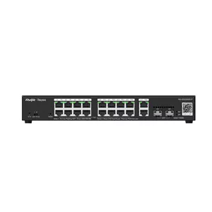 Управляемый коммутатор RUIJIE RG-ES220GS-P — L2 Gigabit, 18 x Gigabit RJ-45, 2 x SFP, PoE 250 Вт, пропускная способность 40 Гбит/с