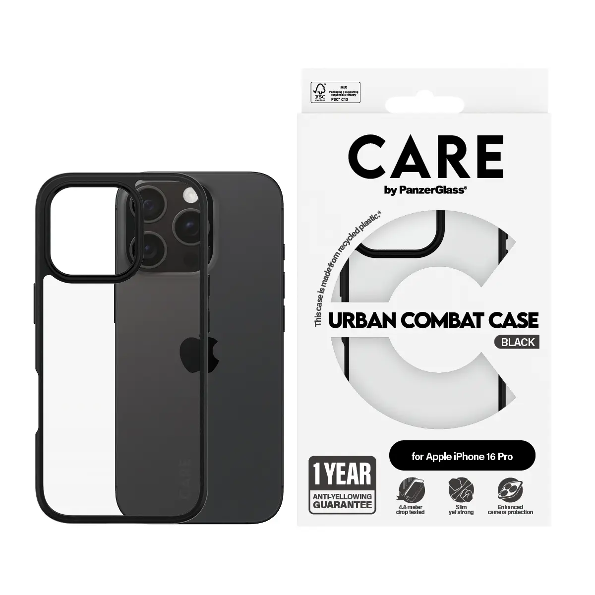Чехол PanzerGlass CARE Urban Combat для iPhone 16 Pro Photo 2