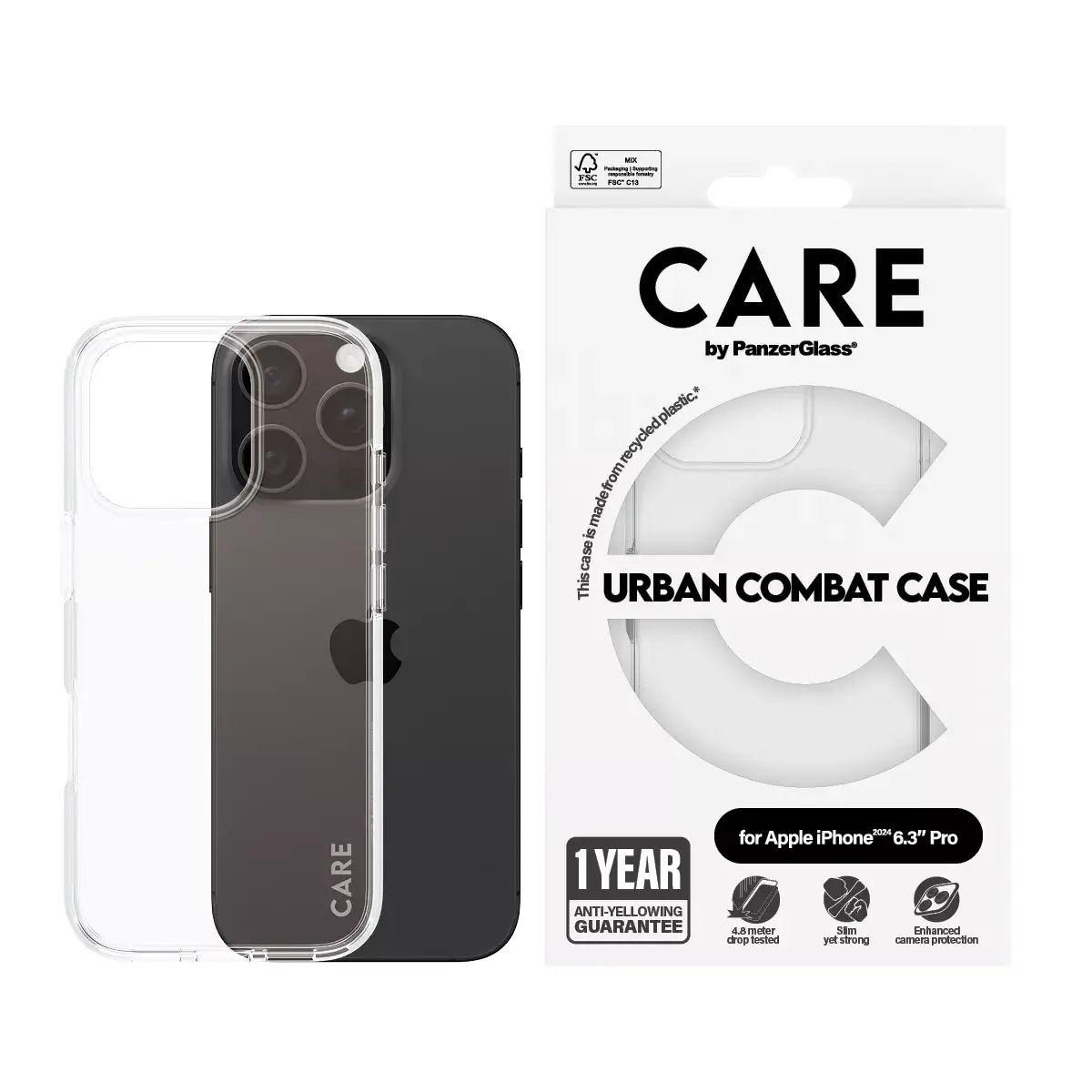 Vāks PanzerGlass CARE by Flagship Case iPhone '24 6.3" Pro Photo 2