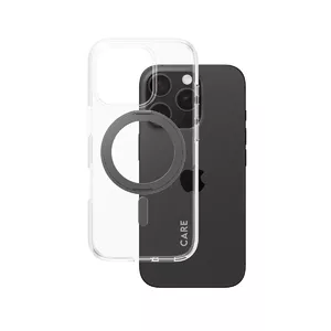 Cover PanzerGlass CARE by ® Feature Case Transparent w. Black Kickstand & MagSafe iPhone 16 Pro
