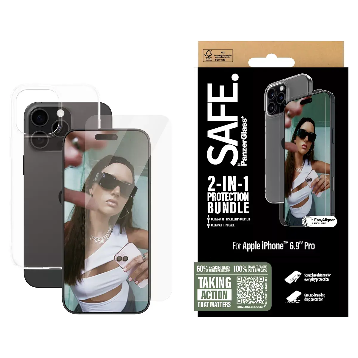 2-in-1 Aizsardzības komplekts PanzerGlass iPhone '24 6.9" Pro Photo 2