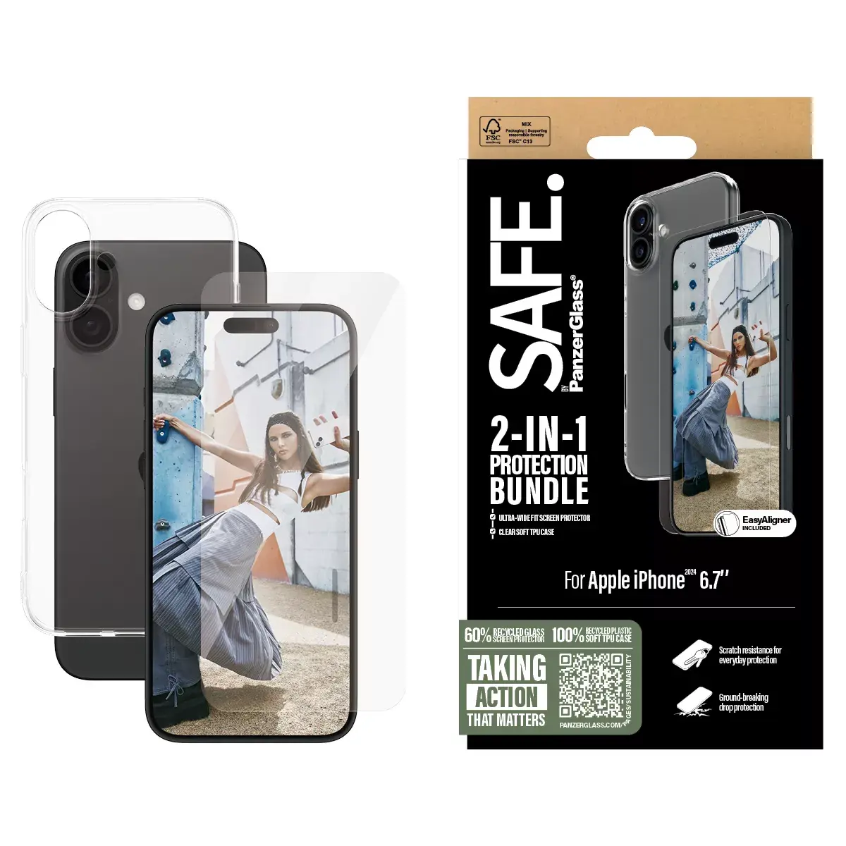 2-in-1 Aizsardzības komplekts PanzerGlass iPhone '24 6.7" Photo 2