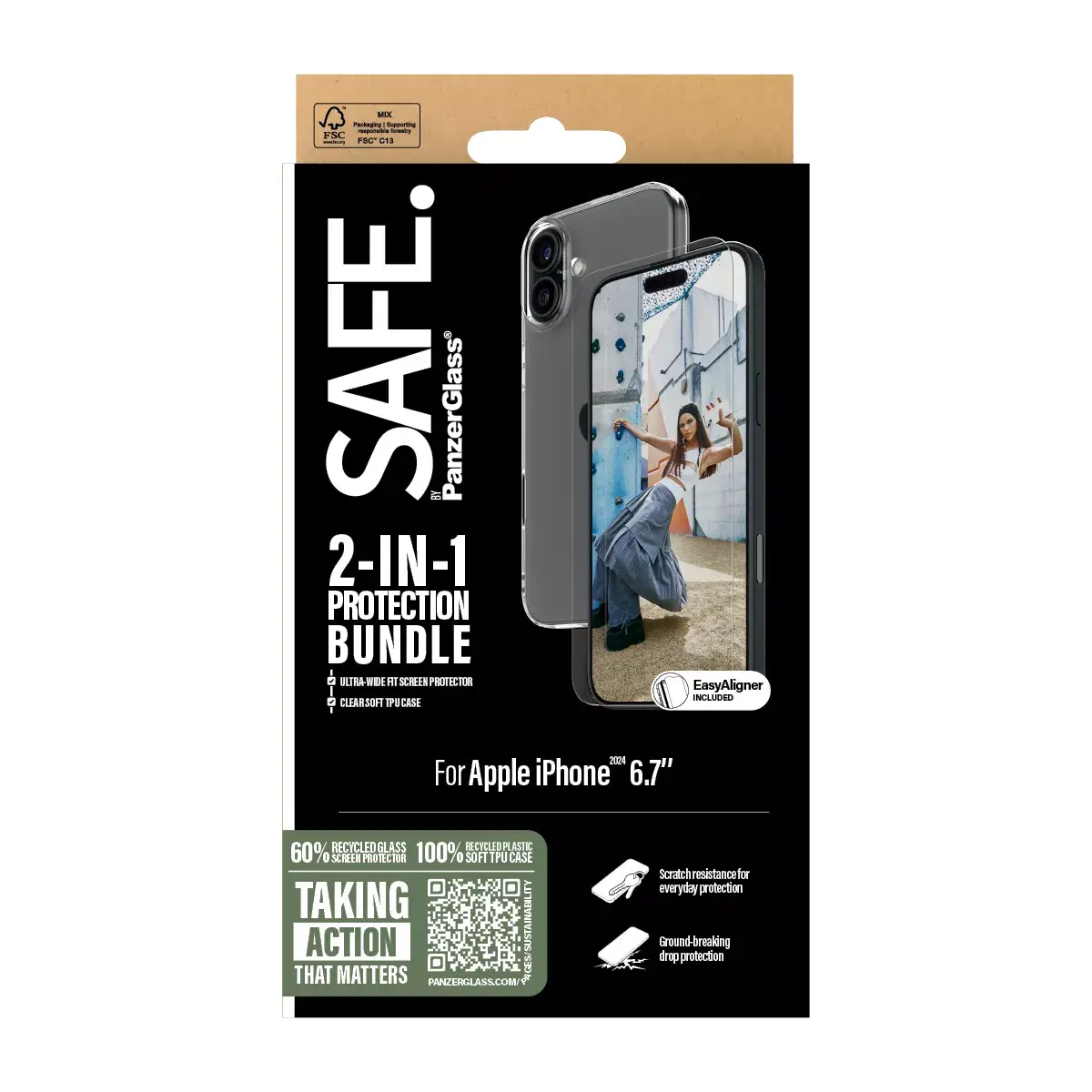 2-in-1 Aizsardzības komplekts PanzerGlass iPhone '24 6.7" Photo 3