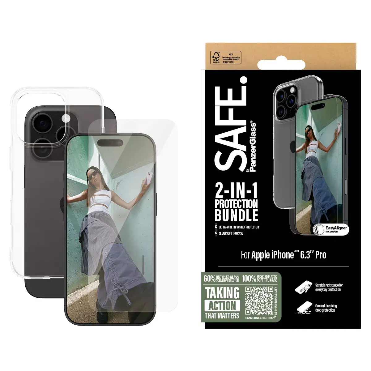 2-в-1 Защитный комплект PanzerGlass iPhone '24 6.3" Pro Photo 2