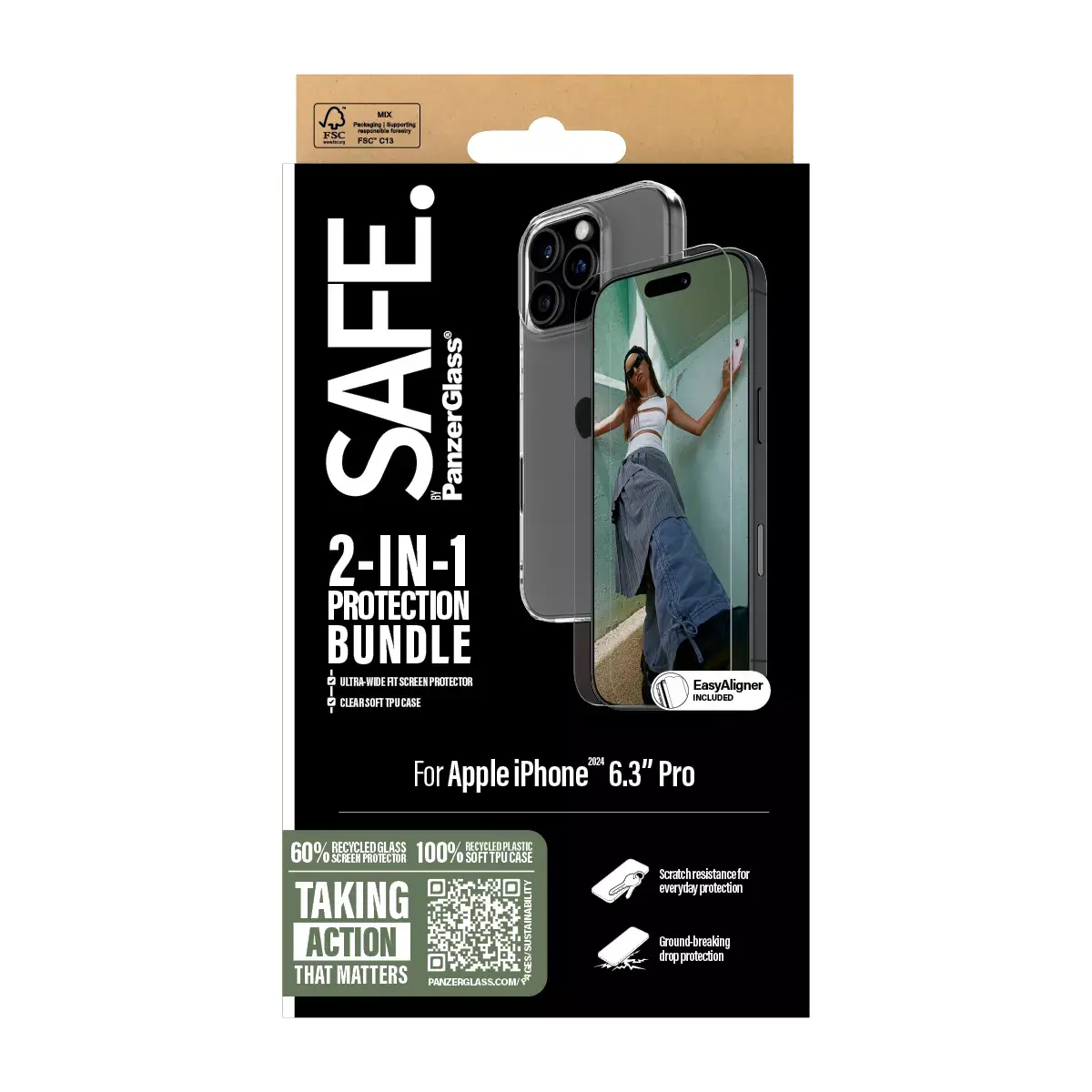 2-в-1 Защитный комплект PanzerGlass iPhone '24 6.3" Pro Photo 3
