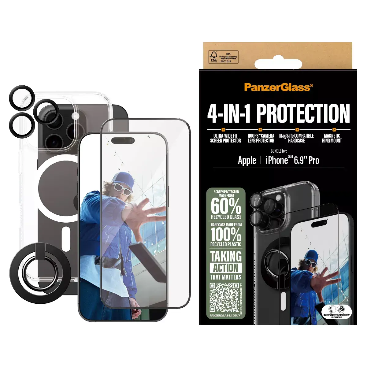 4-in-1 Protection Bundle PanzerGlass iPhone '24 6.9" Pro Photo 2