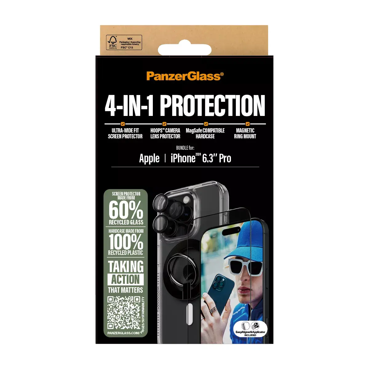 PanzerGlass 4-in-1 Protection Bundle iPhone '24 6.3" Pro Photo 3