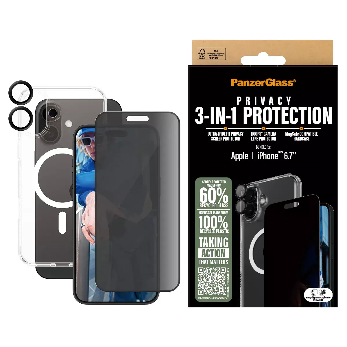 PanzerGlass 3-in-1 Privacy Protection Bundle iPhone '24 Photo 2