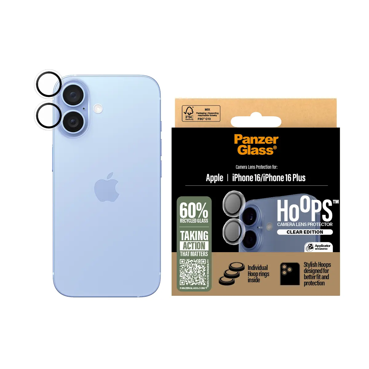 PanzerGlass Hoops kameras aizsargs iPhone 16 / 16 Plus Photo 2