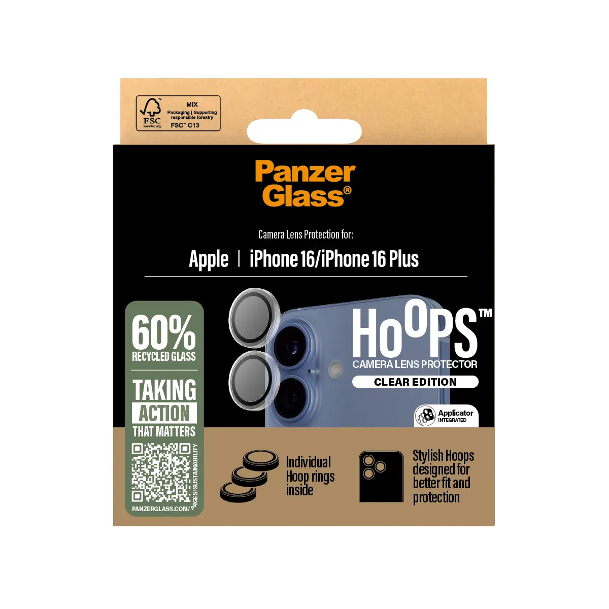 PanzerGlass Hoops kameras aizsargs iPhone 16 / 16 Plus Photo 3