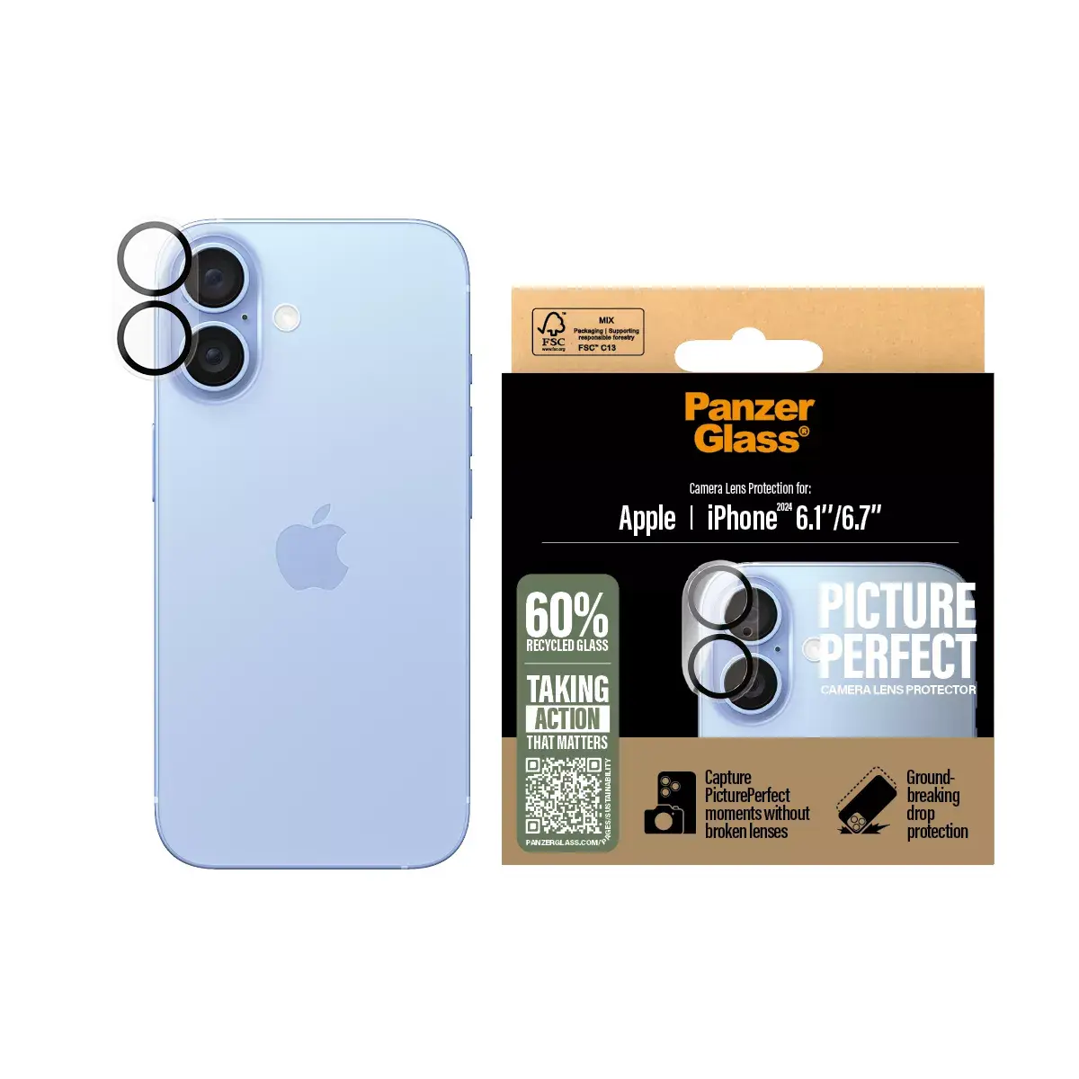 Objektīva aizsargs PanzerGlass iPhone '24 6.1" | 6.7" Photo 2