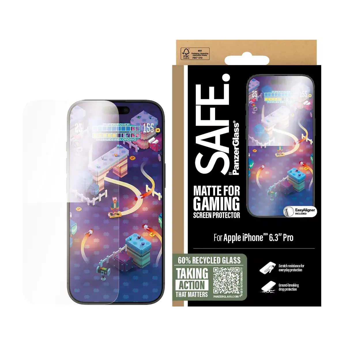Защитное стекло для игр PanzerGlass SAFE. для iPhone '24 6.3" Pro Photo 2