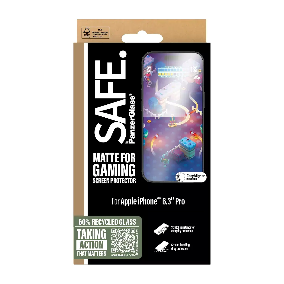 Защитное стекло для игр PanzerGlass SAFE. для iPhone '24 6.3" Pro Photo 3