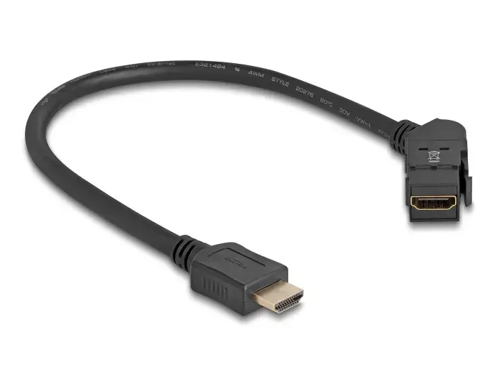 DeLOCK HDMI paneļa montāža sieviešu 45° leņķī uz HDMI vīriešu Photo 2