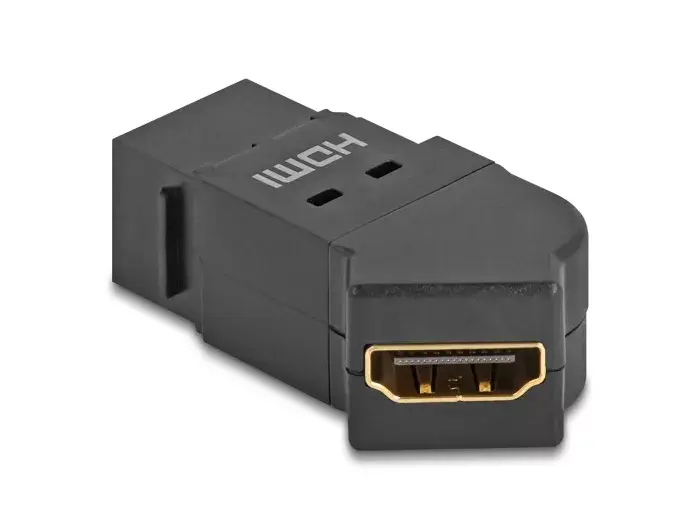 DeLOCK HDMI panel mount female to HDMI female 45° angled Photo 3