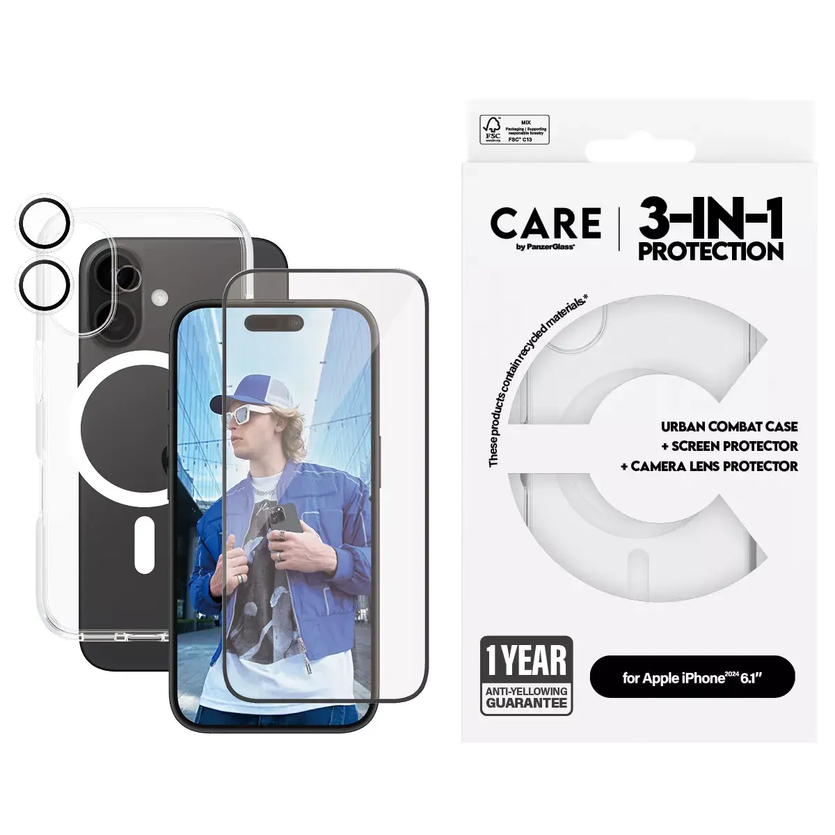 Vāks PanzerGlass CARE by ® Flagship iPhone '24 6.1 Photo 2