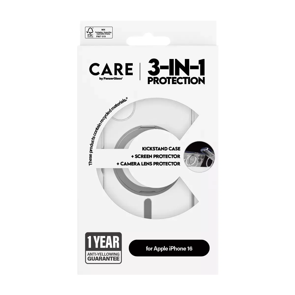 3-in-1 Ceramic Bundle PanzerGlass iPhone 16 Photo 3