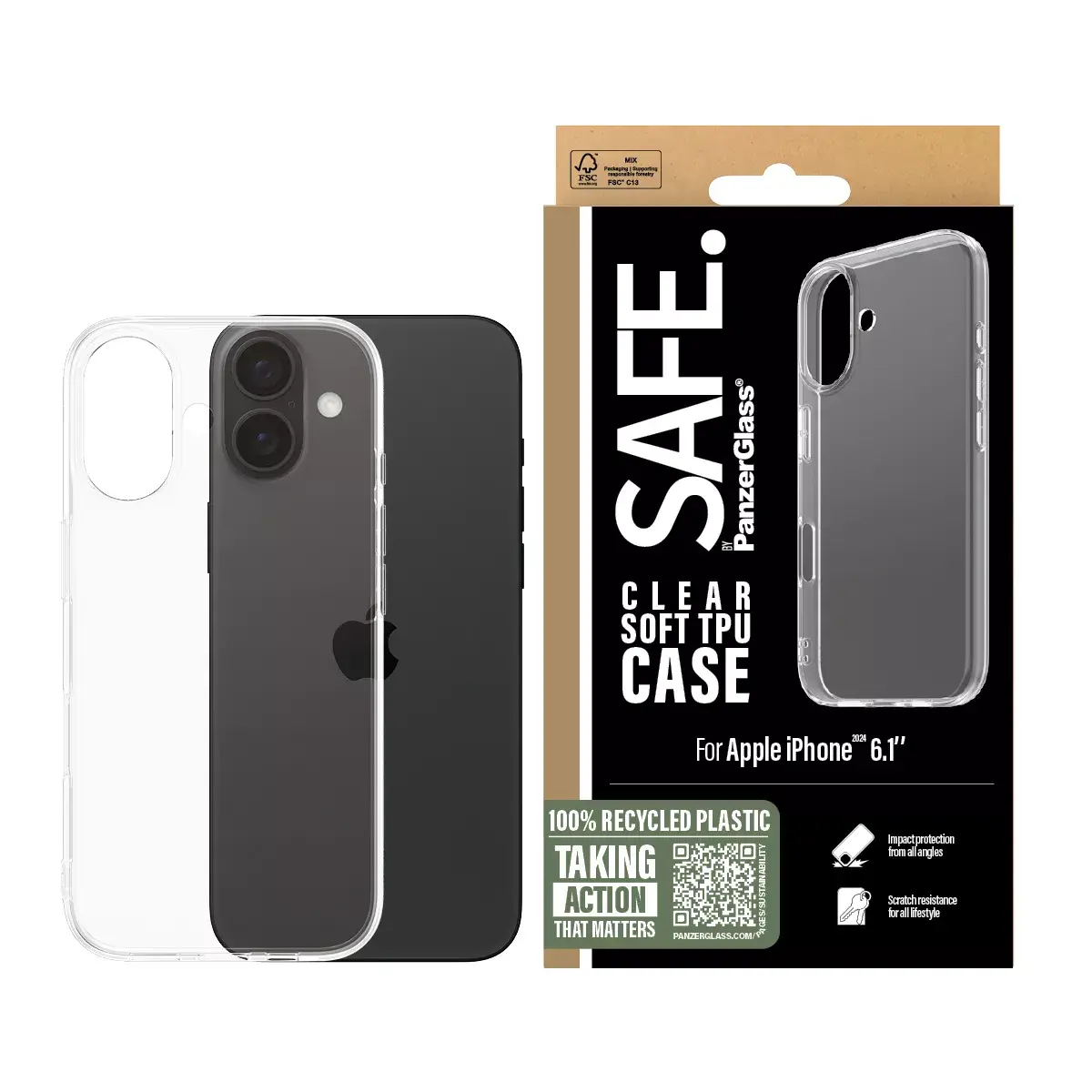 TPU vāks PanzerGlass SAFE. by 24 6.1" Photo 2
