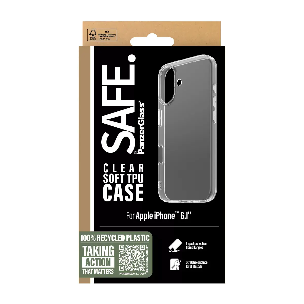 TPU vāks PanzerGlass SAFE. by 24 6.1" Photo 3