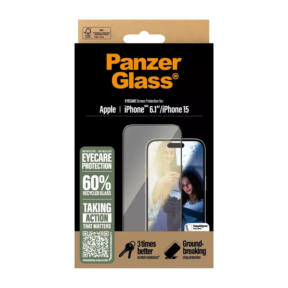 Защитное стекло EyeCare PanzerGlass iPhone '24 6.1" | 15 Photo 3